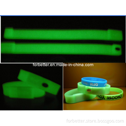 Glow in The Dark 2GB Silicone Bracrlet USB Flash Sticks